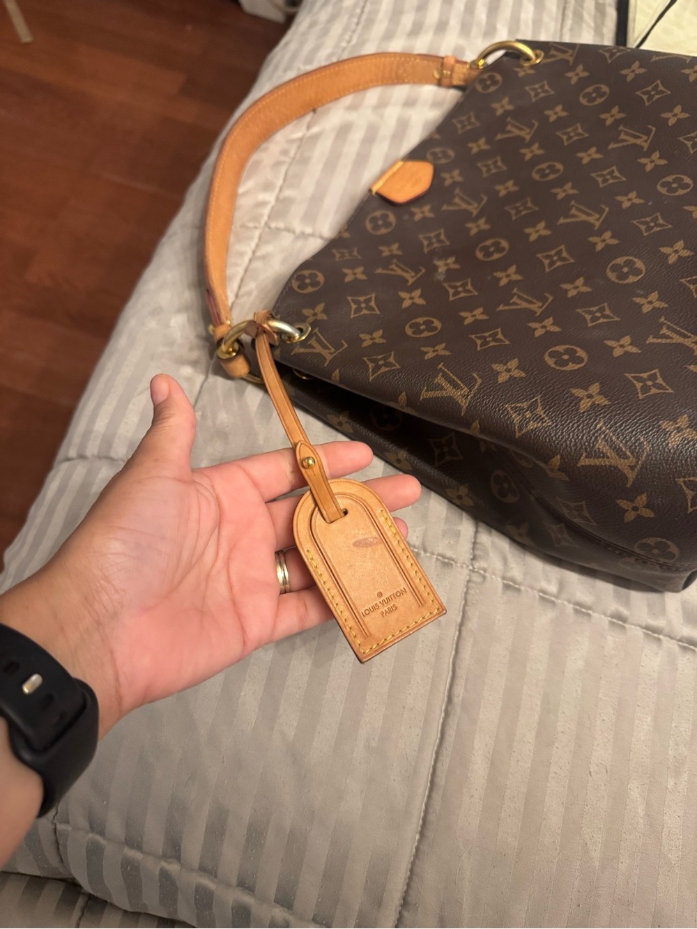 Louis Vuitton Monogram Bucket Bag with Burgundy Interior - Picture 10 of 10